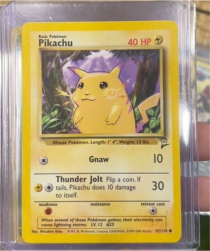 1999 Pokémon Base Set #87 Pikachu — front
