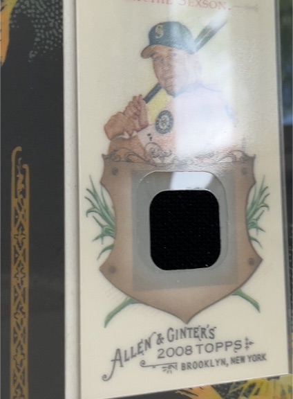 2008 Topps Allen & Ginter's Framed Mini Relics Richie Sexson #AGR-RS — front