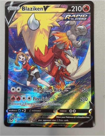 2022 Pokémon Silver Tempest #TG14 Blaziken V — front