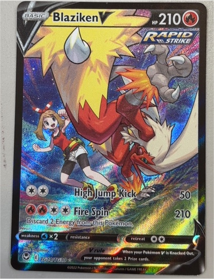 2022 Pokémon Silver Tempest #TG14/TG30 Blaziken V — front