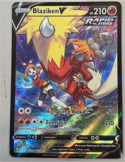 2022 Pokémon Sword & Shield Silver Tempest #TG14/TG30 Blaziken V — front