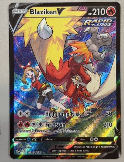 2022 Pokémon Sword & Shield Silver Tempest #TG14 Blaziken V — front
