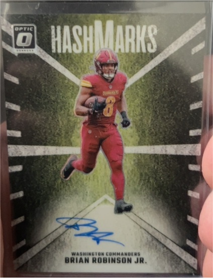 2024 Panini Donruss Optic #HM-BRJ Brian Robinson Jr. HashMarks Auto — front