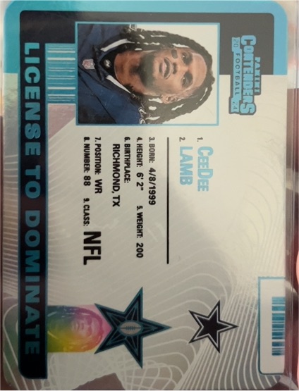 2024 Panini Contenders #88 CeeDee Lamb License to Dominate — front