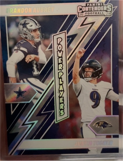 2024 Panini Contenders #20 Brandon Aubrey Justin Tucker Power Players — front