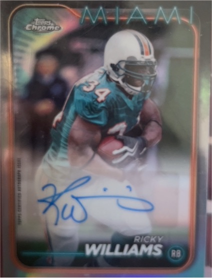 2024 Topps Chrome Autographs #BA-RWI Ricky Williams — front