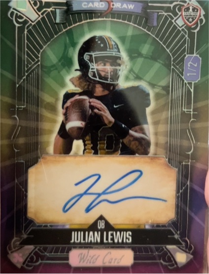 2024 Wild Card 5 Card Draw #1/2 Julian Lewis — front