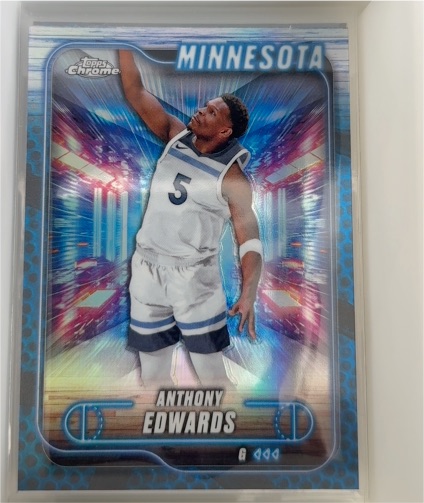 2024-25 Topps Chrome #77 Anthony Edwards — front