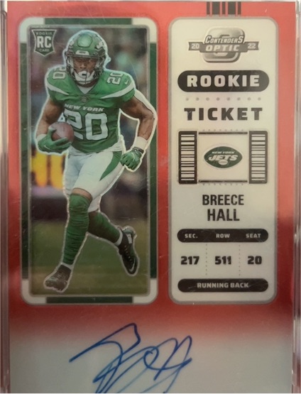 2022 Panini Contenders Optic #105 Breece Hall — front