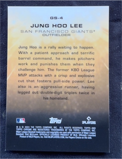 2024 Topps #GS-4 Jung Hoo Lee — front