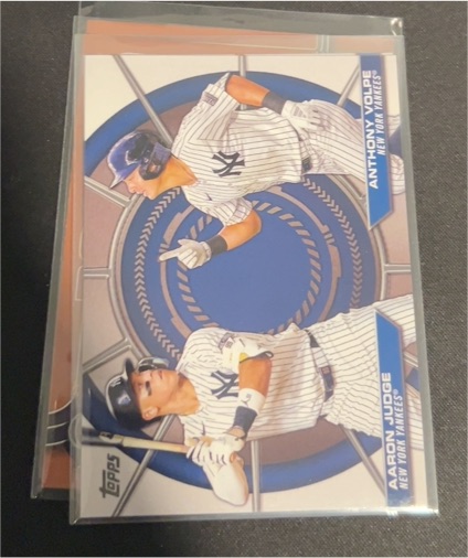 2025 Topps Series 2 #DD-4 Aaron Judge / Anthony Volpe Dynamic Duos — front