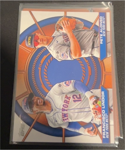 2025 Topps Series 2 #DD-5 Francisco Lindor / Pete Alonso Dynamic Duos — front