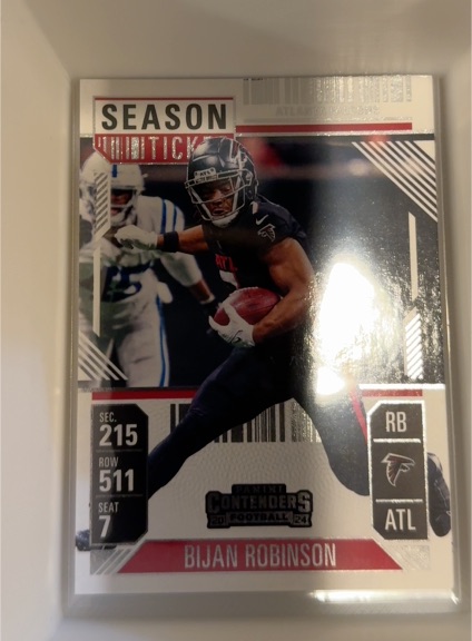 2024 Panini Contenders #6 Bijan Robinson Season Ticket — front