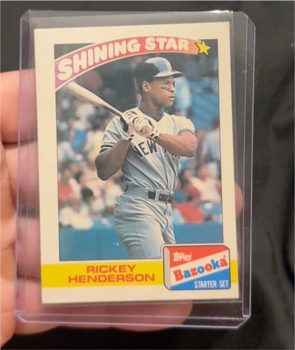 1989 Topps Bazooka Shining Star #14 Rickey Henderson — front