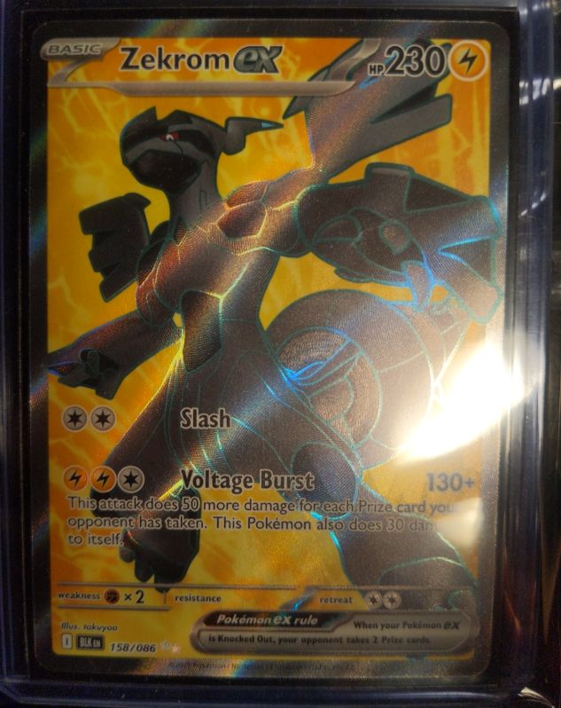 2025 Pokémon Black Bolt #158 Zekrom EX — front