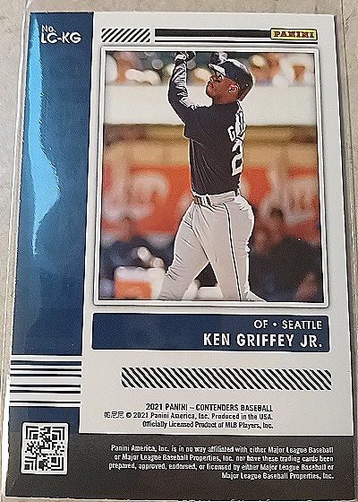 2021 Panini Contenders Legendary Contenders #LC-KG Ken Griffey Jr. — back