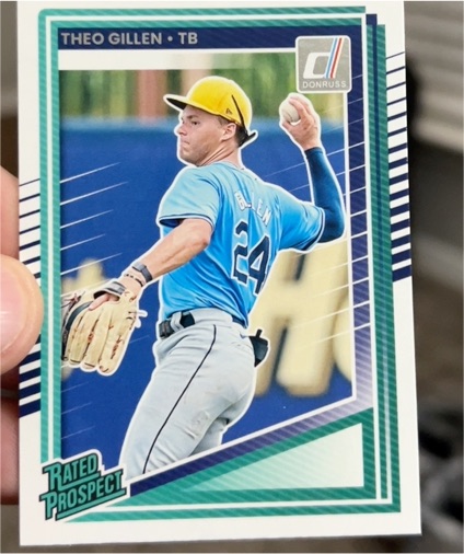 2025 Donruss #172 Theo Gillen Rated Prospect — front