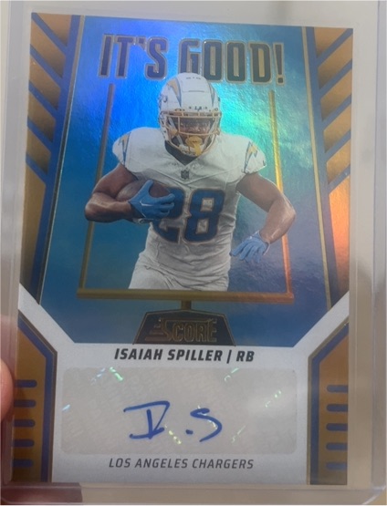 2024 Panini Score #IG-ISR Isaiah Spiller It's Good! Autograph — front