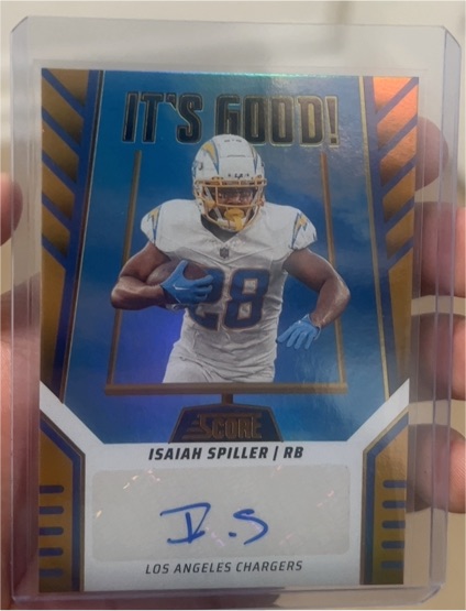 2024 Panini Score #IG-ISR Isaiah Spiller It's Good! Auto — front