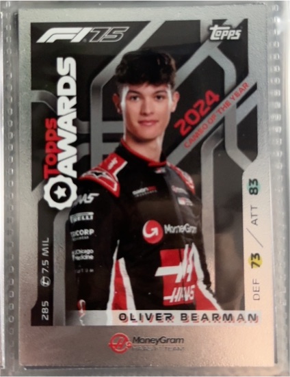 2024 Topps F1 Turbo Attax #285 Oliver Bearman — front