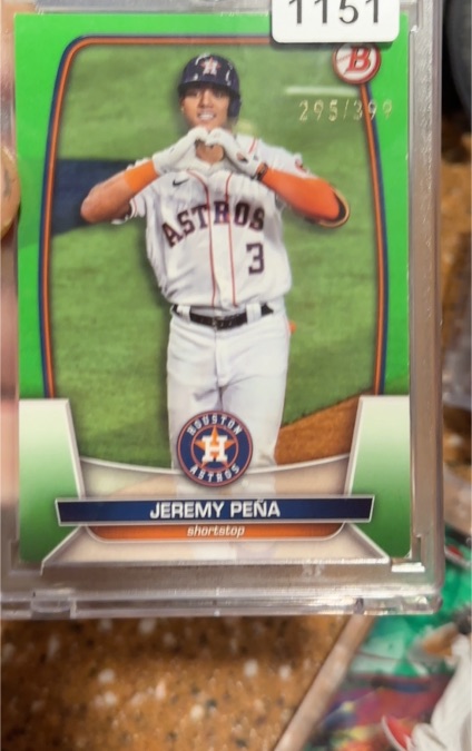 2023 Bowman #77 Jeremy Peña — front