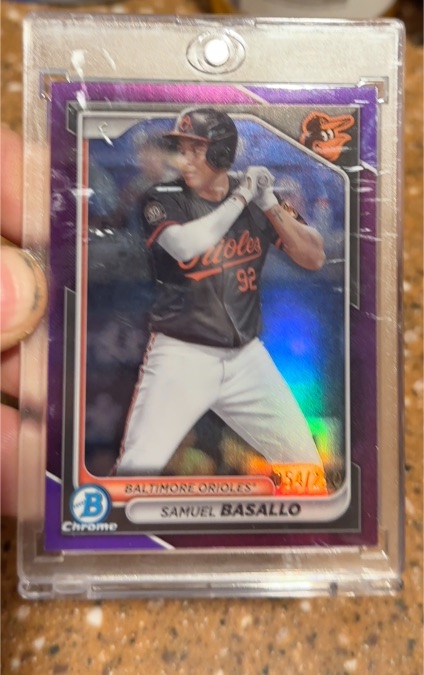 2024 Bowman Chrome #BCP-38 Samuel Basallo — front