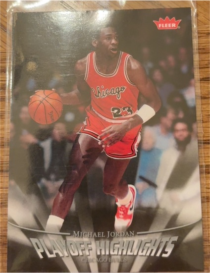 1992 Fleer #PH19 Michael Jordan Playoff Highlights — front