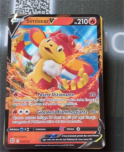 2022 Pokémon TCG Brilliant Stars #027 Simisear V — front