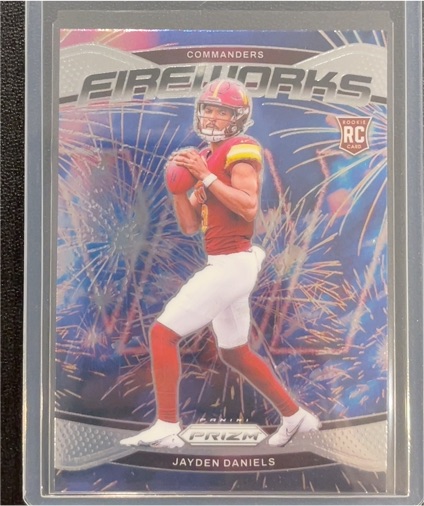 2024 Panini Prizm Fireworks #24 Jayden Daniels — front