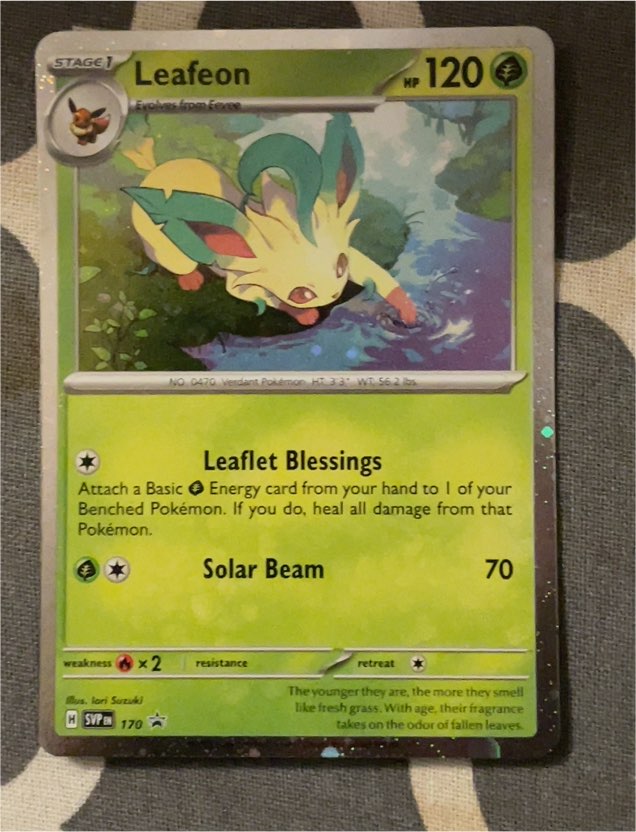 2025 Pokémon TCG Prismatic Evolutions Black Star Promo #170 Leafeon — front