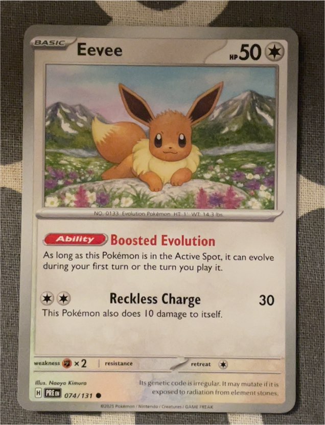 2025 Pokémon Prismatic Evolutions #074 Eevee — front