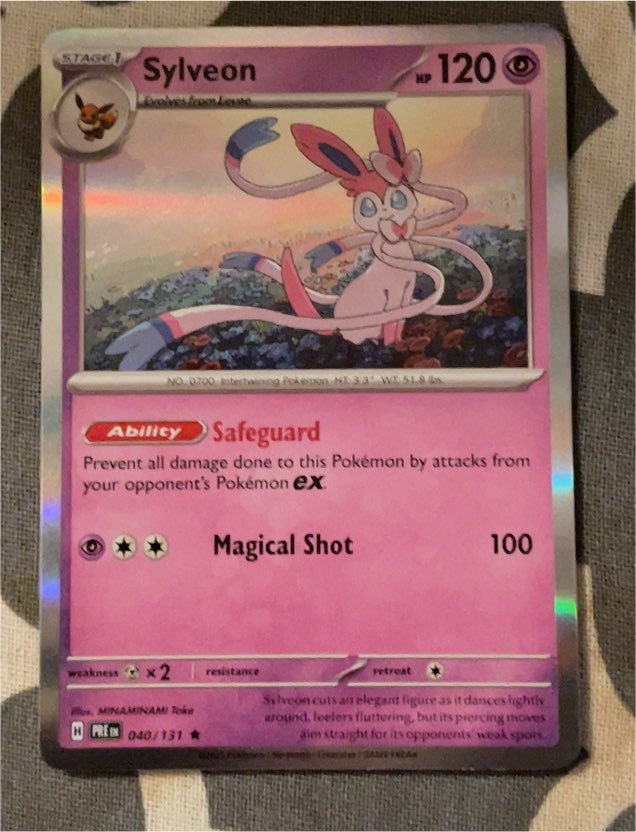 2020 Pokémon TCG Prismatic Evolutions #040 Sylveon — front