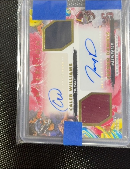 2024 Topps Inception #DRRA-WD Caleb Williams & Jayden Daniels Dual Rookie Patch Auto — front