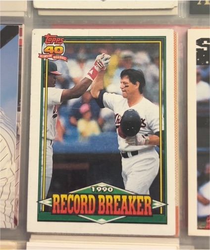 1991 Topps #3 Carlton Fisk Record Breaker — front
