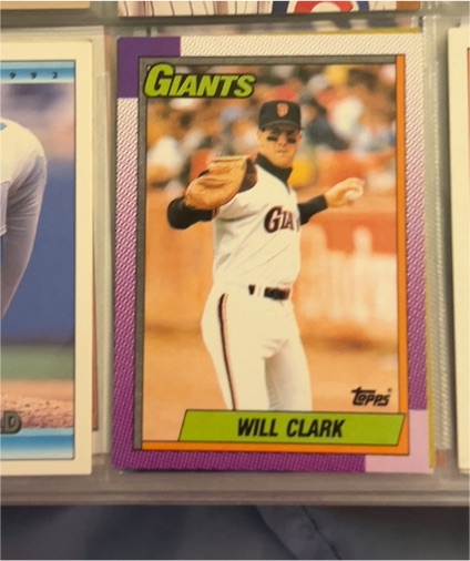 1990 Topps #100 Will Clark — front