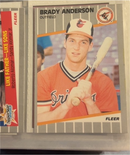 1989 Fleer #606 Brady Anderson — front