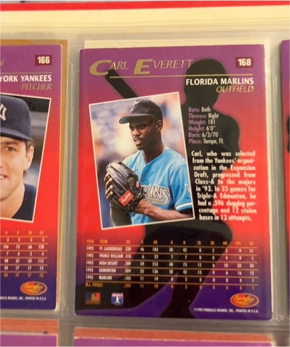 1994 Sportflics 2000 #168 Carl Everett — front