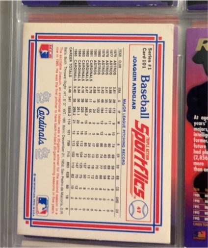1986 Sportflics #101 Joaquin Andujar — front