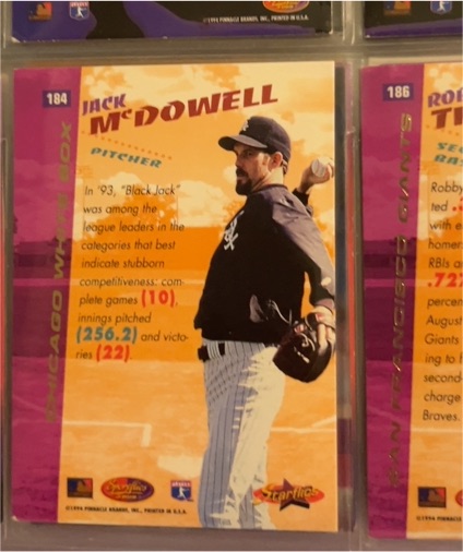 1994 Fleer #184 Jack McDowell — front