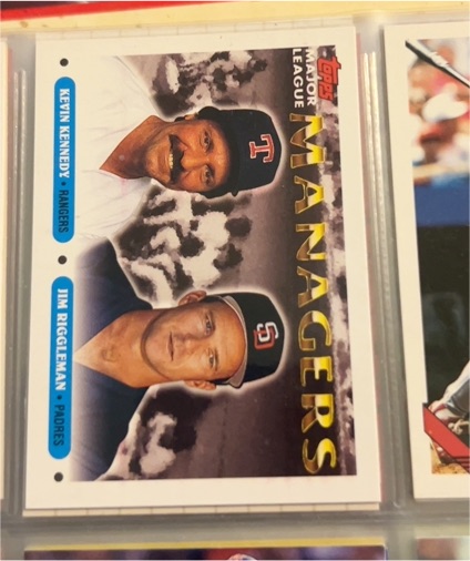 1993 Topps #513 Kevin Kennedy / Jim Riggleman — front