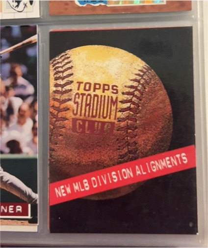 1994 Topps Stadium Club #7 New MLB Division Alignments — front