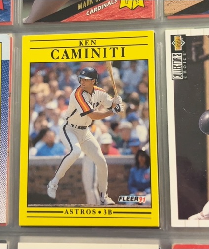 1991 Fleer #500 Ken Caminiti — front