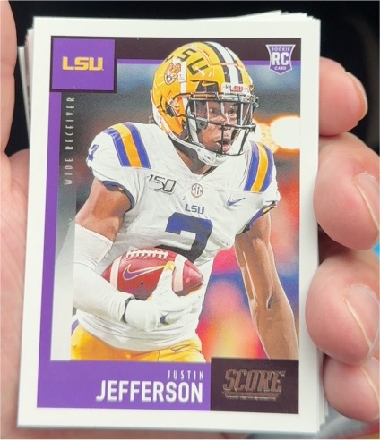 2020 Panini Score #430 Justin Jefferson — front
