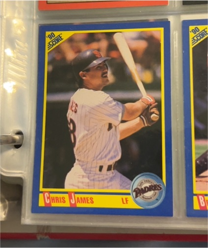 1990 Score #498 Chris James — front