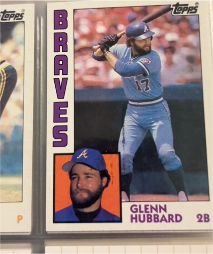 1984 Topps #25 Glenn Hubbard — front