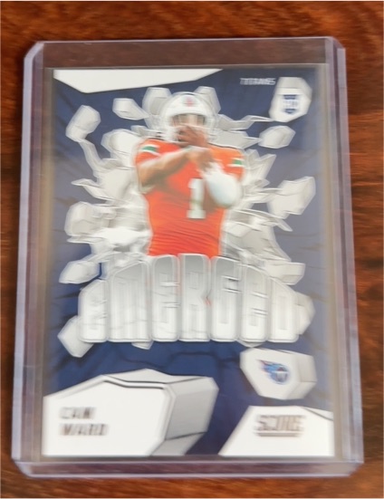 2025 Panini Score #2 Cam Ward Emerged Rookie Card — front