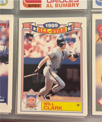 1990 Topps 1989 All-Star #2 Will Clark — front