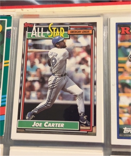 1992 Topps #402 Joe Carter — front