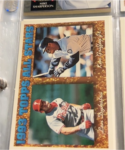 1994 Topps #388 Len Dykstra / Ken Griffey Jr. — front