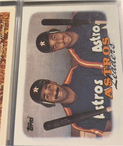 1988 Topps #291 Astros Leaders Kevin Bass/Billy Hatcher — front